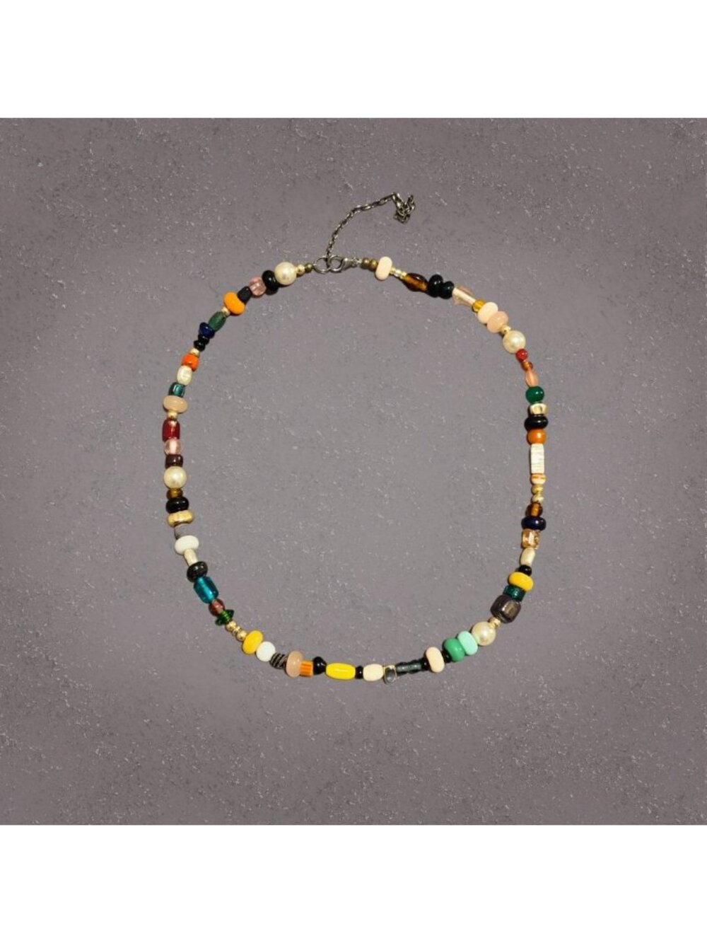 Handmade Multicolor Mixed Bead Necklace